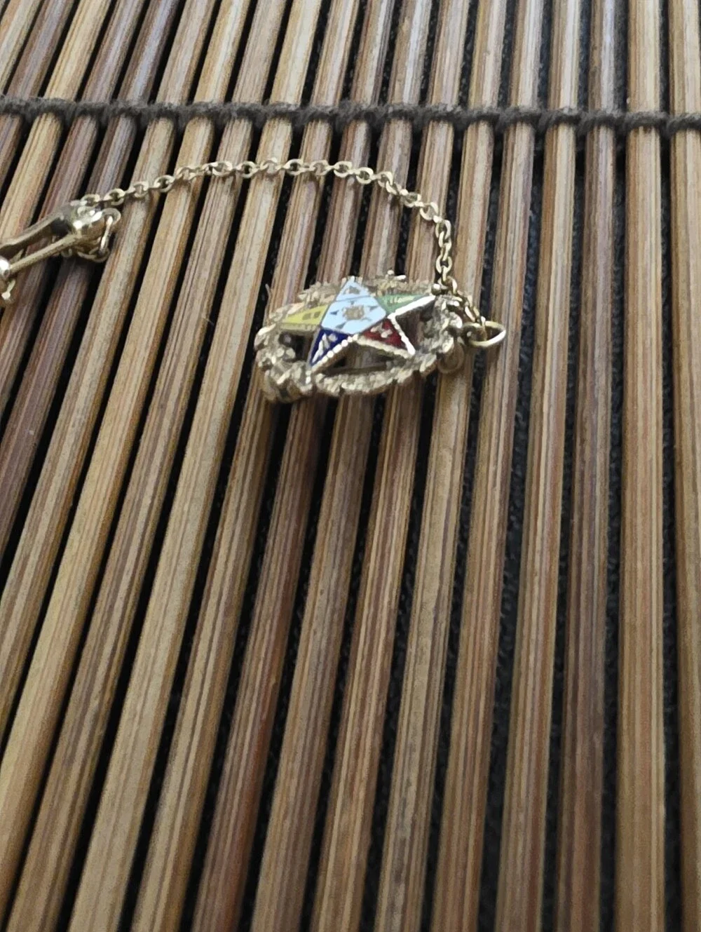 14k Eastern Star Yellow Gold Pin (Vintage)